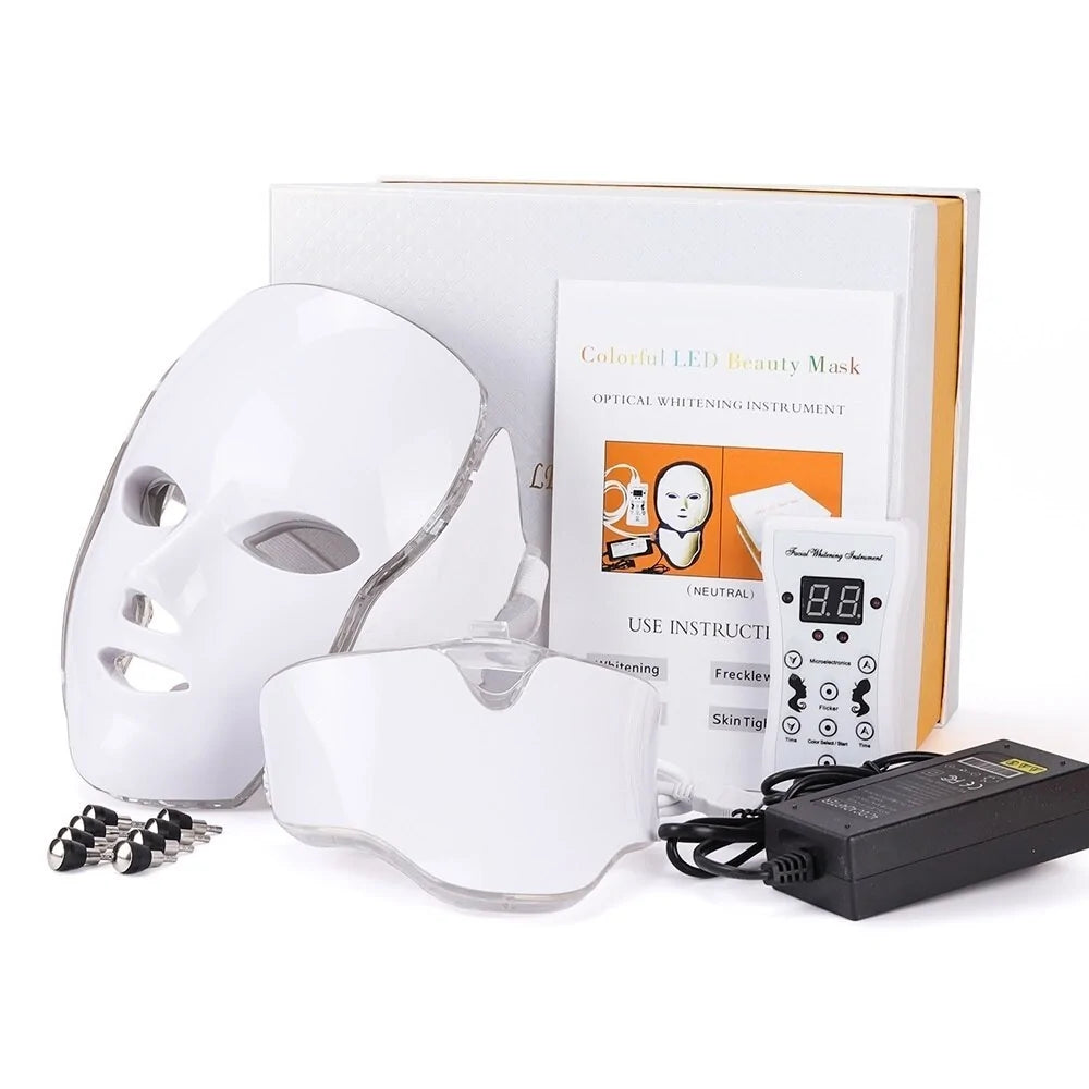 Facial Mask Facial 7 Colours LED Photon Beauty Mask Skin Rejuvenation Home Face Lifting Whitening Skin Care Beauty Mask